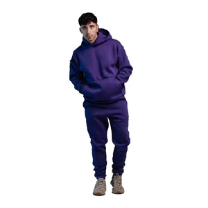 Wholesale Custom Printed Plus Size Unisex Winter Tracksuit 100 percent Cotton Sweat Suit Eco Friendly Breathable Two Piece Set - Product Image 5