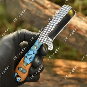Cuchillo de vaquero/camping de acero hecho a mano UA Supplies, raspador de herrador de espalda recta, grado industrial, para corte de ganado, venta al por mayor OEM/OBM - Product Image 5