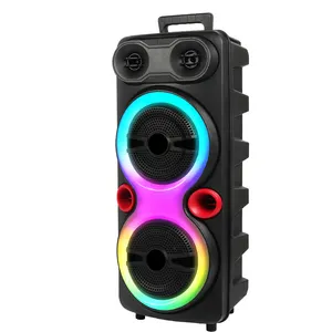 2024 New Trending Products Power Bass RGB Flash Loud Booming Box Speaker Wireless Bluetooth Portable Party Speaker