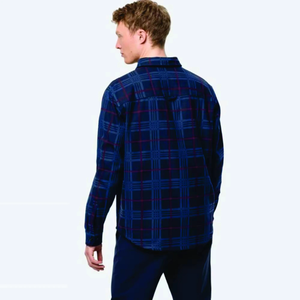 High Quality Men's Short Sleeve Solid Flannel Dress <b>Shirts</b> Formal Stand Collar Oversized Fit 100% Cotton Knitted <b>Quilted</b> Lined - Product Image 2