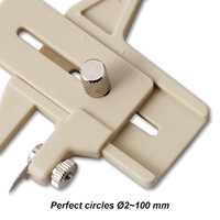 Couteau circulaire manuel, mini compas, coupe-papier circulaire avec lames en acier au carbone moyen et 5 lames de rechange