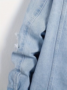 Chaqueta vaquera de servicio OEM, superventas, de alta calidad, estilo casual urbano para hombre, con botonadura sencilla y corte regular. - Product Image 6