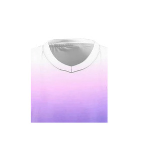 T-shirt long à col rond brodé pour femmes, taille plus, manches courtes, 100% coton biologique, toile respirante, écologique, bleu, décontracté - Product Image 4