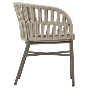 Modern Rope Living Room Chair with Metal Legs Solid Back <b>Cushioned</b> Armchair Tropical Design Outdoor Leisure <b>Seat</b> - Product Image 4