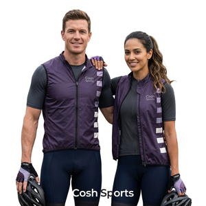 Gilet de cyclisme personnalisé Cosh Sports, léger, coupe-vent, respirant, réfléchissant, sans manches, pour hommes et femmes - Product Image 1