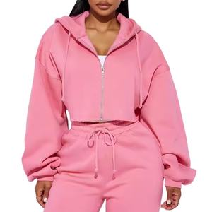 Style streetwear d'hiver pour femmes, sweat à capuche mi-zippé régulier, doublé en polaire, imperméable, coupe-vent, respirant, de haute qualité, raisonnable - Product Image 1