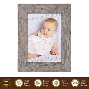 Cadre photo en bois de manguier massif de couleur gris antique, de qualité supérieure, fabriqué à la main, design moderne, décoration intérieure, en vente - Product Image 5
