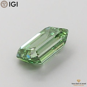 Diamant de laboratoire cultivé CVD de 4,01 carats, taille émeraude, certifié IGI, couleur vert vif fantaisie, clarté VS2, pour pièce maîtresse haut de gamme - Product Image 5