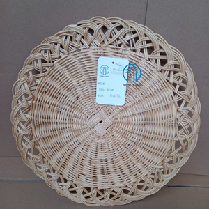 Best Selling <b>Round</b> Rattan Placemat Braided Natural Weave Eco Friendly <b>Dining</b> <b>Table</b> Mat Wholesale Bulk Supplier Kitchen Decor - Product Image 2