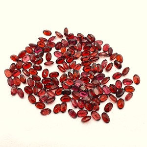 Garnet rojo natural, corte ovalado facetado, piedras preciosas sueltas de 4 mm y 6 mm, forma ovalada, piedra de granate para la fabricación de joyas, venta al por mayor de piedras preciosas a granel. - Product Image 3
