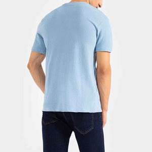 T-shirts slim fit pour hommes, logo sur le devant, manches courtes, haute qualité, 100% coton, écologiques, respirants, anti-rides, séchage rapide - Product Image 5