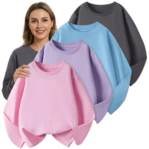 Paquete de 4 Camisetas de Manga Larga con Cuello Redondo de Algodón para Niños Unisex, Estilo Casual, Estampadas, para Todas las Temporadas, Cómodas, de Corte Regular y Secado Rápido - Product Image 2