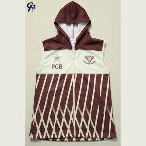 Custom Sublimated Cricket Training Sleeveless Hoodie - Quick-Dry <b>Athletic</b> Vest for Men - Product Image 5