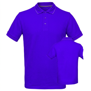 <b>Men's</b> <b>White</b> Short Sleeve <b>Polo</b> Shirt 100% Cotton Solid Casual Regular Fit Button Design Woven Fabric - Product Image 2