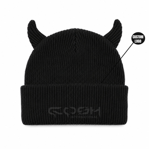 หมวกบีนนี่สีดำน่ารัก ยี่ห้อ Cosh International สำหรับผู้ใหญ่  ถักมือ สีพื้น  ให้ความอบอุ่นในฤดูหนาว สไตล์ลำลอง - Product Image 5