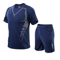 Chemises + Shorts hommes survêtement Gym Fitness sport costume vêtements course Jogging vêtements de Sport exercice vêtements de Sport pour hommes