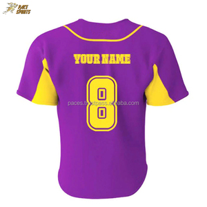 Vente en gros Maillot de baseball personnalisé respirant avec étoiles et rayures Vêtements de sport personnalisés pour équipe t-shirts sublimés - Product Image 5