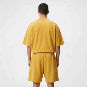 Men's <b>T</b> <b>Shirt</b> and Short Set With Zipper Casual Oversized <b>Shirts</b> Sets Cotton <b>Polyester</b> Pullover Men's Custom LOGO Tracksuit - Product Image 6
