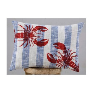 Funda de Cojín Cuadrada de Algodón con Bordado de Hojas Color Mostaza Ecológica - Product Image 6