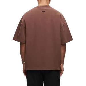 T-shirt Homme Oversize en Coton de Haute Qualité avec Impression en Relief, Style Vintage, Épaules Tombantes, Luxe, Grammage Lourd, Coupe Boxy Courte Personnalisée - Product Image 5