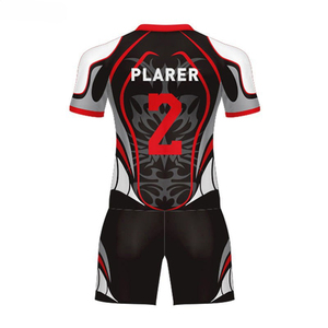 Conjunto Deportivo de Camiseta y Pantalones Cortos con Cuello Alto, Impresión por Sublimación Completa, Personalizado con Impresión Frontal, Secado Rápido - Product Image 4