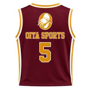 Men Women Basketball Jersey Maroon Gold Sports Team Uniform Custom Logo Printed Sleeveless Top <b>Athletic</b> Wear for Game Practice - Product Image 2