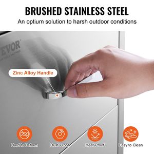 Accessorio per Cucina Esterna: Cassetti Doppi per BBQ con Maniglia in Acciaio Inox, 13" L x 20.4" A x 20.8" P, Montaggio a Filo per Isola di Stoccaggio - Product Image 4