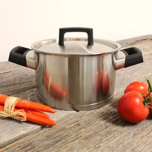 Stainless Steel Casserole <b>Pot</b> <b>Lid</b> 33cm Durable Modern Design Oven Safe Polished Exterior for Gas Induction Cooker Dishwasher - Product Image 1