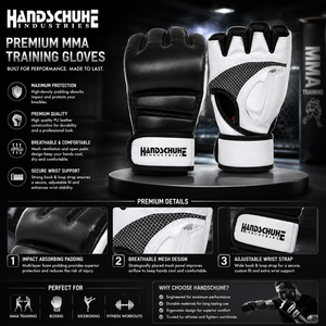 Guantes de MMA de Medio Dedo con Logotipo Personalizado de Alta Calidad, de Cuero Transpirable, Resistentes al Viento, con Correa de Muñeca Ajustable, Unisex, para Entrenamiento de Boxeo - Product Image 4
