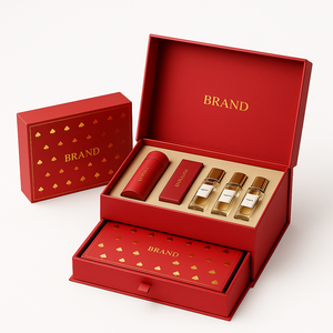 Brand Rigid Drawer Gift <b>Box</b> <b>Set</b> Hot Stamping Logo Paperboard High-End Craft Packaging - Product Image 5