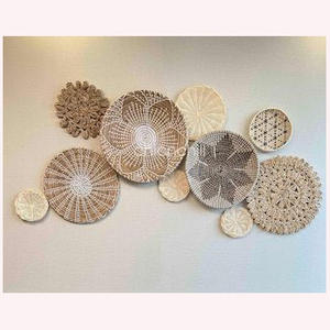 Paniers muraux en rotin faits à la main de qualité export, style Art Déco, pour la maison, le bureau, la décoration de Diwali - Product Image 4