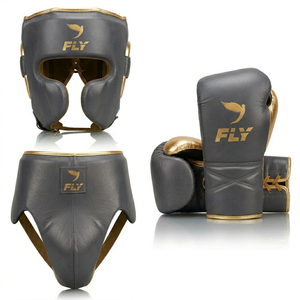 Conjunto de Equipo de Boxeo para Entrenamiento y Sparring con Guantes de Protección, Protector de Cabeza y Protector Inguinal para Atletas - Product Image 3