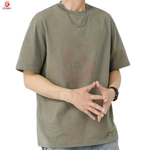 Camiseta de Hombre de Lujo Personalizada de Alta Calidad, Estilo Urbano, Tejido Sólido, Corte Regular, Cuello Redondo, Peso Pesado - Product Image 2