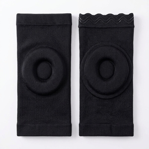 Genouillères tricotées avec protection antichoc, universelles, unisexes, noires, à enfiler, avec coussin épaissi et respirantes - Product Image 1