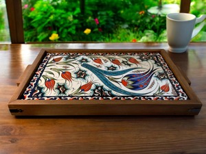 Plateau en bois imprimé personnalisé pour marque privée, idéal pour la décoration professionnelle et la vente en gros, parfait comme plateau de service. - Product Image 2