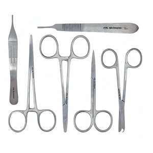 Kit d'instruments de suture chirurgicale, kit d'exercices pour étudiants en médecine, outils en acier inoxydable et instruments médicaux anatomiques - Product Image 2