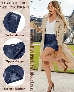Minifalda de Cuero para Mujer, Fabricante Personalizado OEM ODM, Falda Corta Ajustada de Cintura Alta, Marca Privada, Proveedor Mayorista - Product Image 4