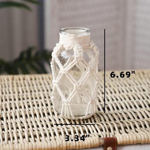 Vase à fleurs en jute rustique fait main – Porte-fleurs décoratif écologique pour la décoration intérieure moderne et traditionnelle - Product Image 6