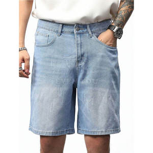 Shorts cargo en jean déchiré pour homme, style streetwear, coupe ample, multi-poches, en coton respirant, taille haute, fermeture boutonnée, pour l'été - Product Image 4