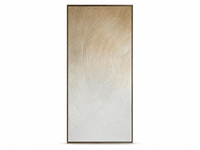Peinture abstraite minimaliste faite à la main sur toile, beige neutre texturée, style Wabi Sabi, décoration de salon