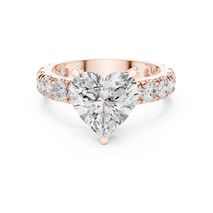 Anillo de Compromiso Clásico con Diamante Cultivado en Laboratorio de 3 Quilates, Corte Corazón, Oro de 10k, 14k, 18k, Certificado IGI, Diamante VS DEF para Aniversario o Boda - Product Image 1