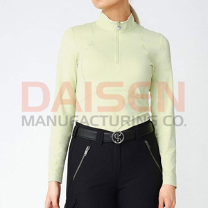 Women Equestrian <b>Base</b> <b>Layer</b> Breathable Knitted Riding Shirt <b>Long</b> <b>Sleeve</b> Stretch New Design OEM Factory Wholesale - Product Image 2