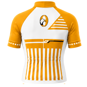 Maillot de Ciclismo Amarillo Mostaza y Blanco de Manga Corta con Cremallera Completa, Transpirable, de Secado Rápido, Ropa Deportiva de Alto Rendimiento para Ciclismo - Product Image 2