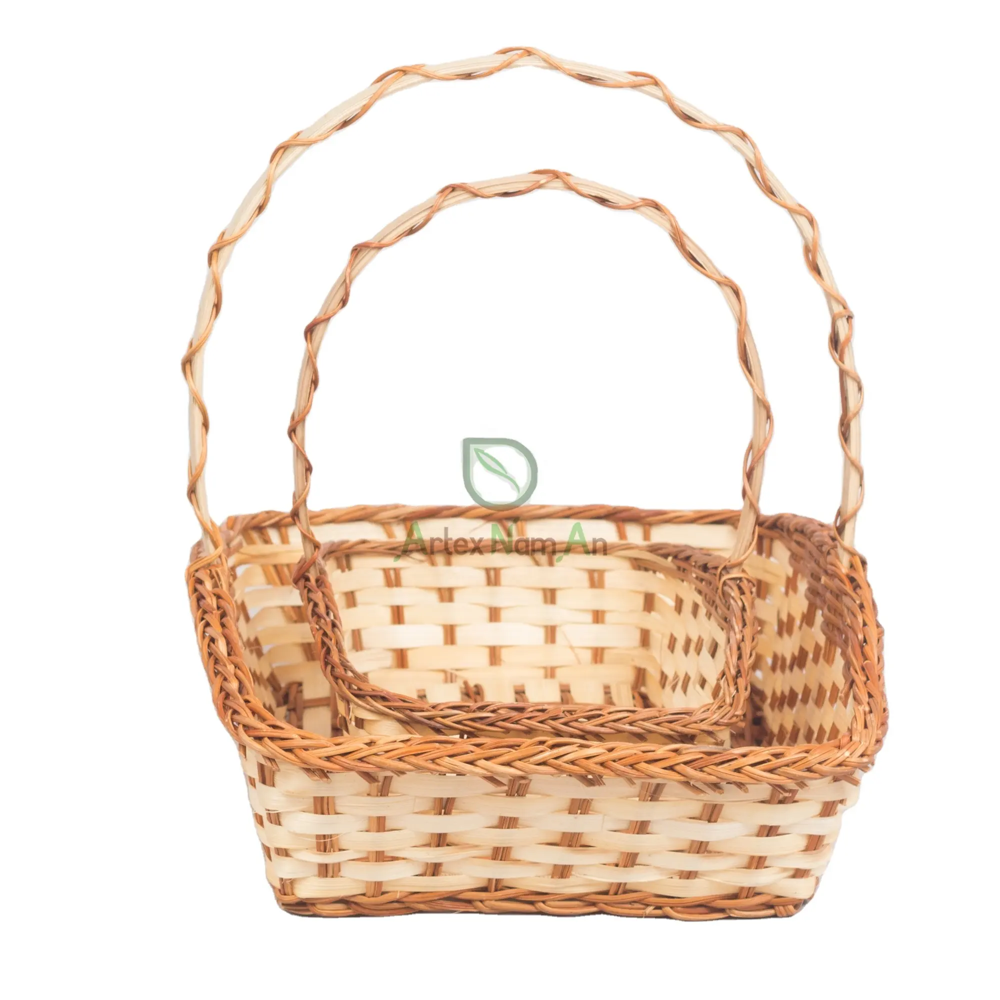 Newest Design Small Rattan Wicker Gift Baskets/baskets for Gifts/gift Baskets in Bulk Package Carton Packing Multifunction Round