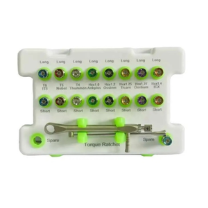 Kit chirurgical manuel pour implants dentaires avec clé dynamométrique et tournevis, revêtement argenté, certifié CE, ensemble d'outils d'implantation dentaire - Product Image 2