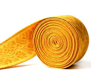 ริบบิ้นถักลายใบโอ๊คสำหรับพิธีกรรมแบบกำหนดเอง ละลายน้ำได้ เป็นมิตรกับสิ่งแวดล้อม สำหรับตกแต่งเสื้อผ้าและกระเป๋า สีเงิน/สีทอง - Product Image 3