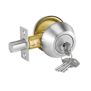 Serrure à pêne dormant ronde en métal massif à clé simple, compatible avec les portes intérieures et extérieures de taille standard, pour meubles et autres applications. - Product Image 3