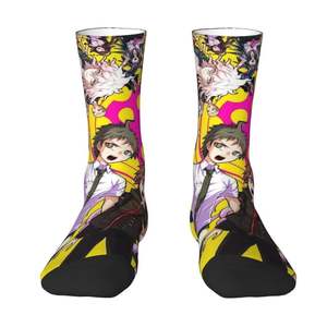 Chaussettes de sport unies imprimées par transfert thermique, respirantes, séchage rapide, en polyester/nylon, décontractées, pour adulte, taille unique, épaisseur standard - Product Image 1