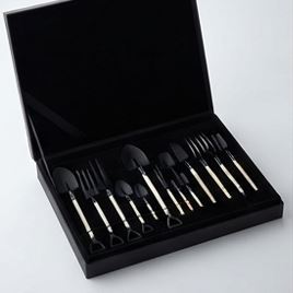 Juego de Cubiertos Modernos con Acabado Mate, Mangos Metálicos, Cabezas de Acero Inoxidable, Diseño Minimalista y Duradero para Camping - Product Image 6