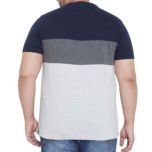 T-shirt Homme Grande Taille 100% Coton Biologique de Qualité Supérieure, Bloc de Couleurs, Poche Avant, Logo Personnalisé, OEM, Vente en Gros pour la Gym - Product Image 5
